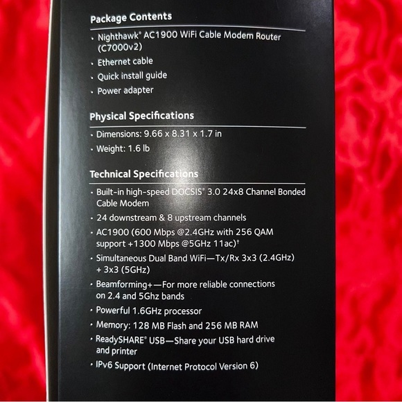 Netgear Nighthawk AC1990 WiFi Cable Modem Router - Picture 2 of 4